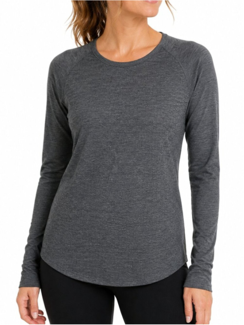 CLOUDVEIL 100% Merino Wool Base Layer Top Shirt Grey Medium Long Sleeve Gorpcore